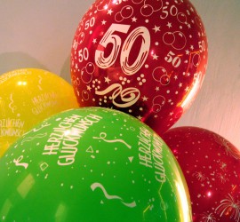 bunte Geburtstagsluftballons