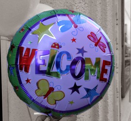 WELCOME Folienluftballon