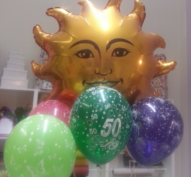 bunte Happy Birthday Luftballons