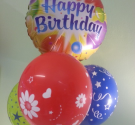 bunte Geburtstagsluftballons