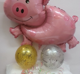 Glücksschweinchen Folienballon mit