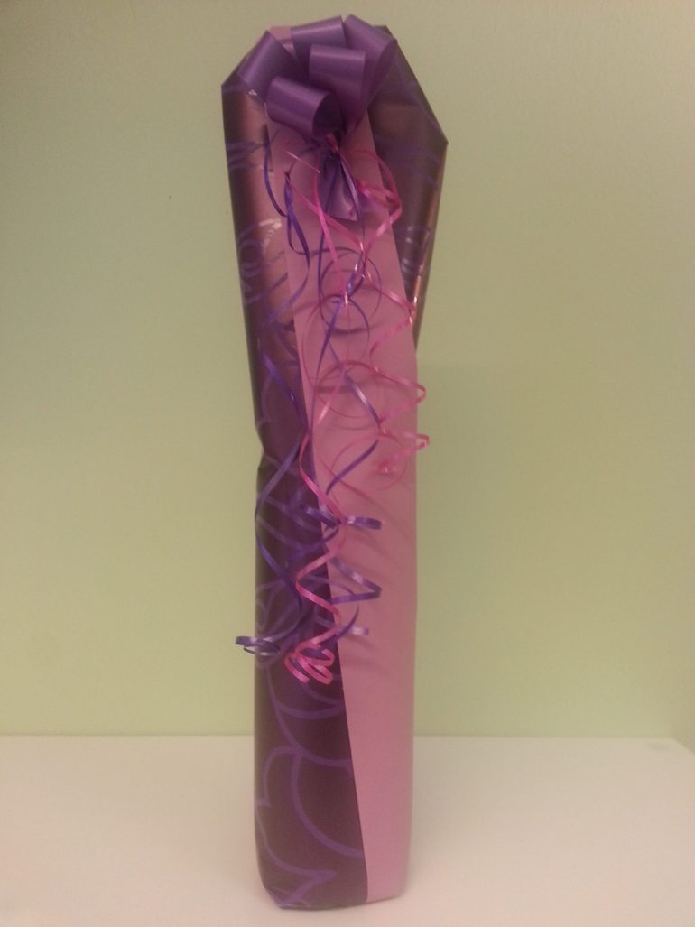 Geschenkeverpackung rosa/lila