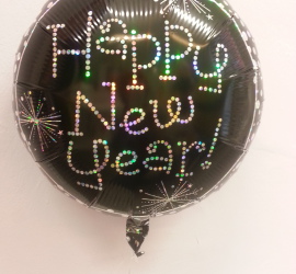 Folienballon Happy New Year Disco- Wunderschöne Silvester Dekoration