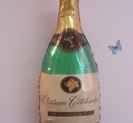 Folienballon Champagnerflasche- zum Geburtstag, zum Jubiläum, zu Silvester, zur Hochzeit, ... für jeden Anlass geeignet