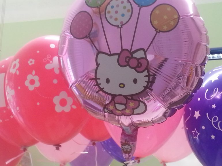 Folienballon rosa Hello Kitty