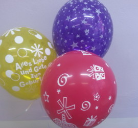 Latexballon gelb Alles Liebe und Gute zum Geburtstag
