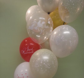 Latexballon weiß Just married