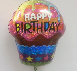 Folienballon Cupcake Happy Birthday