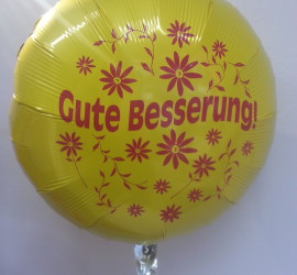 Folienballon Gute Besserung gelb