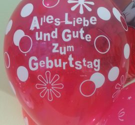 Latexballon rot Alles Liebe und Gute zum Geburtstag