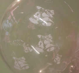 Latexballon durchsichtig mit Hockzeitsglocken