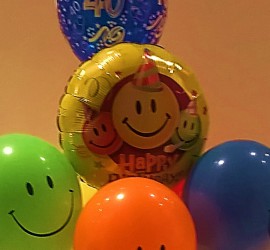 Folienballon Smiley Happy Birthday