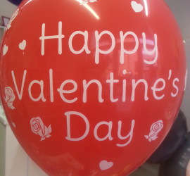 Latexballons rot Happy Valentines Day