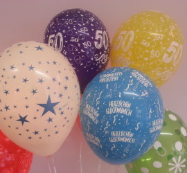 Diverse Geburtstags Latexballons in verschiedenen Farben