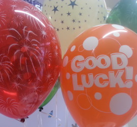 Latexballon rot mit weißem Feuerwerk & Latexballon