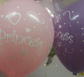 Latexballons Princess rosa violett
