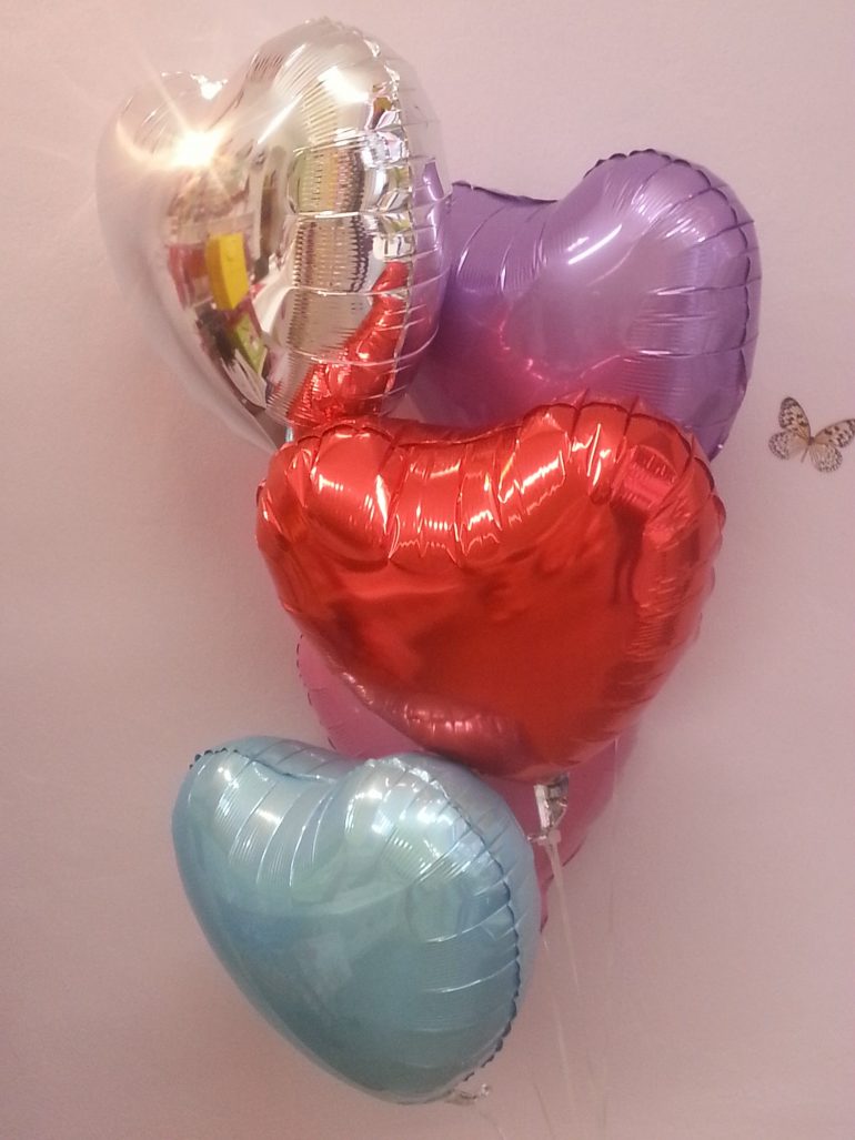 Folienherzballons diverse Farben