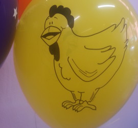 Latexballon gelb Henne
