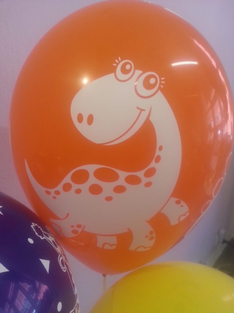 Latexballon orange Dino