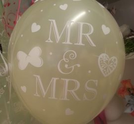 Latexballon Mr. & Mrs. weiß