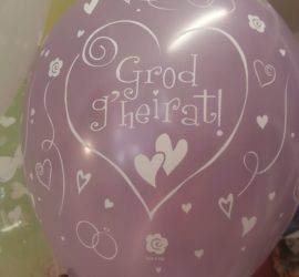 Latexballon Grod g'heirat rosa