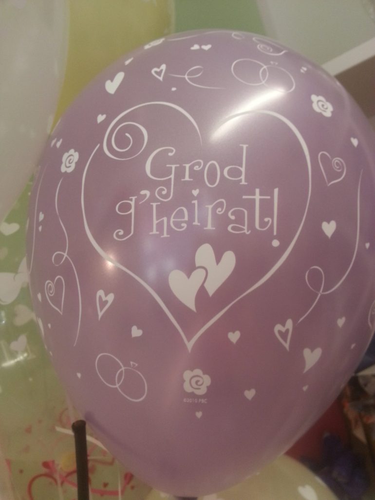 Latexballon Grod g'heirat rosa