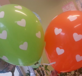 Latexballons mit Herzen diverse Farben