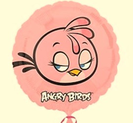 Folienballon Angry Birds rosa
