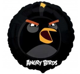 Folienballon Angry Birds schwarz
