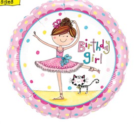 Folienballon Birthday Girl rosa