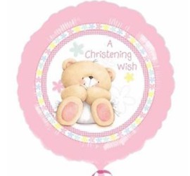 Folienballon A Christening Wish rosa