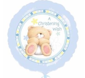 Folienballon A Christening Wish blau