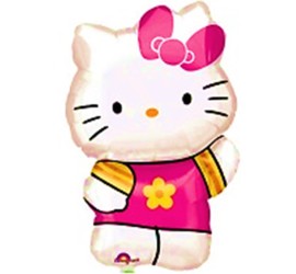 Folienballon Hello Kitty stehend rosa