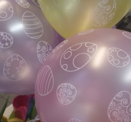 Latexballons mit Ostereiern rosa&gold - Eine schöne Osterüberraschung, geeignet zum verschenken oder als Dekoration