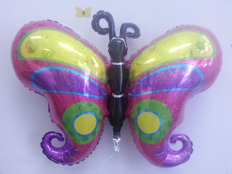 Folienballon Schmetterling bunt