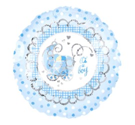 Folienballon It's a boy blau