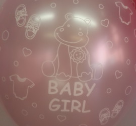 Latexballon Baby Girl rosa
