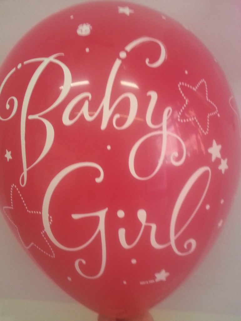 Latexballon Baby Girl pink