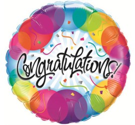 Folienballon bunt Congratulations