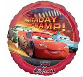 Folienballon Cars rot Birthday Champ