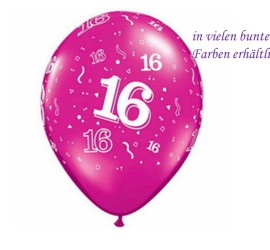 Latexballon 16 diverse Farben