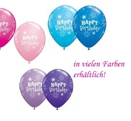 Latexballons Happy Birthday diverse Farben