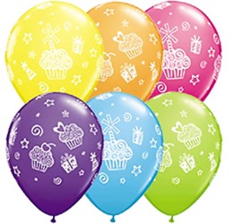 Latexballons Muffins diverse Farben