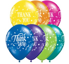Latexballons Thank You diverse Farben