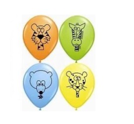 Latexballons wilde Tiere diverse Farben