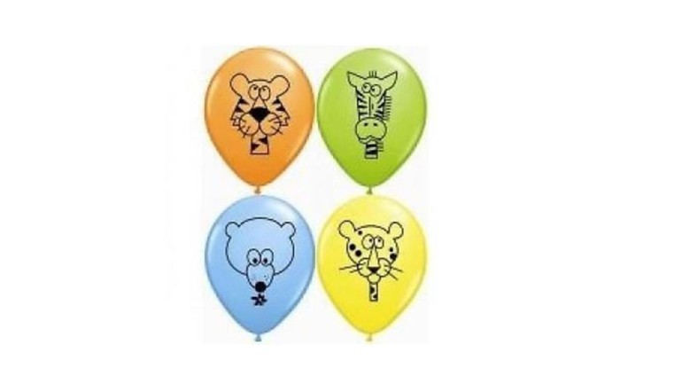 Latexballons wilde Tiere diverse Farben