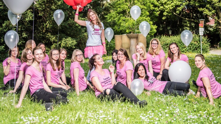 Latexballons weiß rot für Polterabend