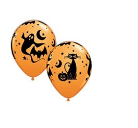Latexballons Halloween Geist Katze