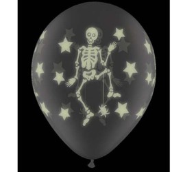 Latexballon Skelett glow