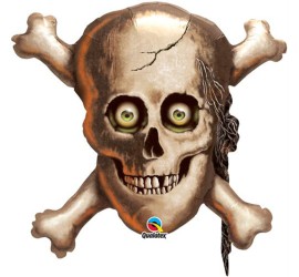 Folienballon Totenkopf